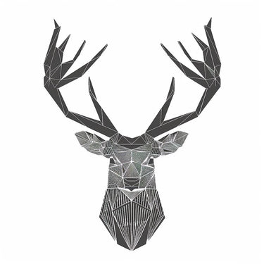 Tableau Tête Cerf Géométrique